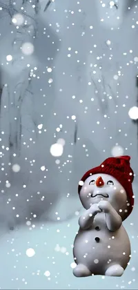 Snowman Liquid Happy Live Wallpaper
