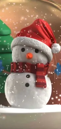 cute christmas snowman wallpaper