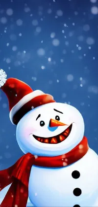 Snowman Smile Happy Live Wallpaper