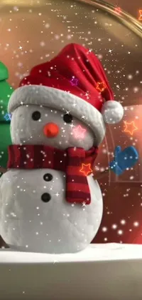 Snowman Snow Christmas Live Wallpaper