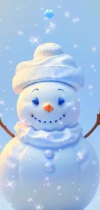 Snowman Snow Christmas Ornament Live Wallpaper