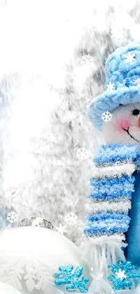 Snowman Snow Happy Live Wallpaper