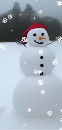 A snowman  Live Wallpaper