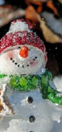 Snowman Snow Ornament Live Wallpaper