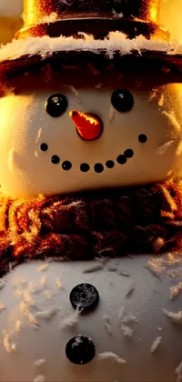 Snowman Toy Hat Live Wallpaper