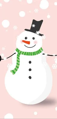 Snowman Vertebrate Christmas Ornament Live Wallpaper
