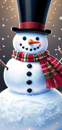 Snowman White Light Live Wallpaper