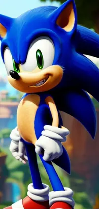 Sonic The Hedgehog Blue Cartoon Live Wallpaper