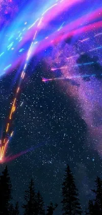 Space Fireworks Live Wallpaper