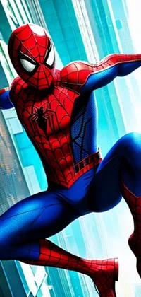 Spider-man Blue Cartoon Live Wallpaper
