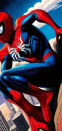 Spider-man Cartoon Red Live Wallpaper