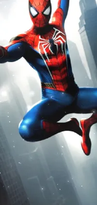 Spider-man Electric Blue Art Live Wallpaper
