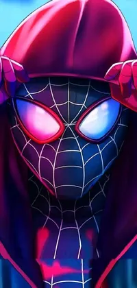 Spider-man Purple Red Live Wallpaper