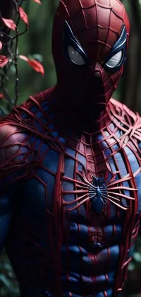 Spider-man Red Electric Blue Live Wallpaper