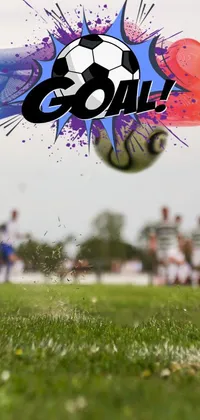 Looking for an animated android wallpaper to showcase your love for soccer? Look no further than this high-resolution live wallpaper featuring an athlete kicking the ball on a soccer field