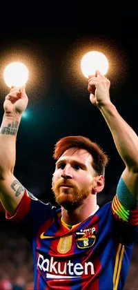 Download Messi And Barcelona Jersey Wallpaper