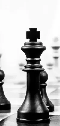 King Queen - Black And White - Chess Wallpaper Download