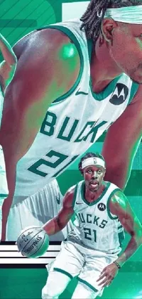 Sports Uniform Basketball Green Live Wallpaper