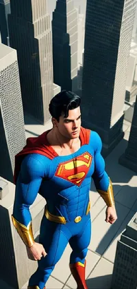 Superman Azure Cartoon Live Wallpaper