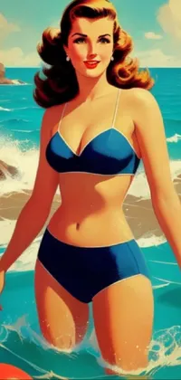 Swimsuit Top Hairstyle Arm Live Wallpaper