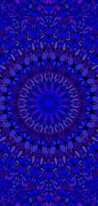 Symmetry Electric Blue Pattern Live Wallpaper