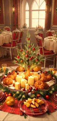 Table Decoration Food Live Wallpaper
