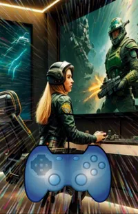 Technology Shooter Game Space Live Wallpaper