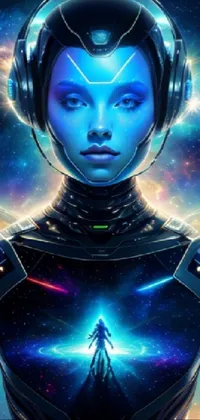 Technology Space Electric Blue Live Wallpaper