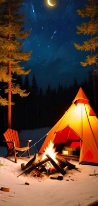 Tent Light Sky Live Wallpaper
