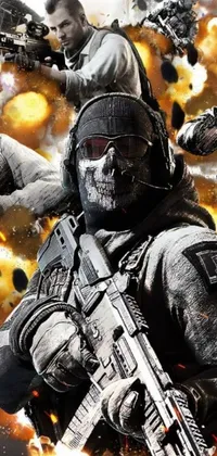 This Call of Duty inspired live wallpaper features a group of soldiers in digital art