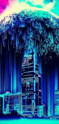 Bring your phone to life with this mesmerizing live wallpaper featuring a futuristic city at night