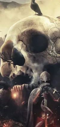 Text Mask Skull Live Wallpaper