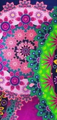 Textile Art Magenta Live Wallpaper