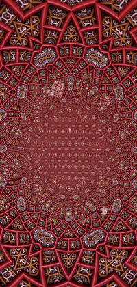Looking for an eye-catching live wallpaper that will give your phone a futuristic feel? Check out this red and brown pattern that features digital rendering and abstract illusionism