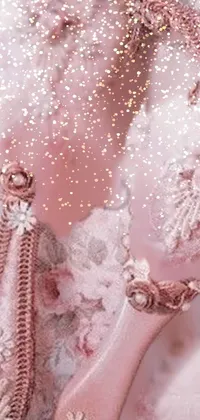 Textile Embellishment Pink Live Wallpaper
