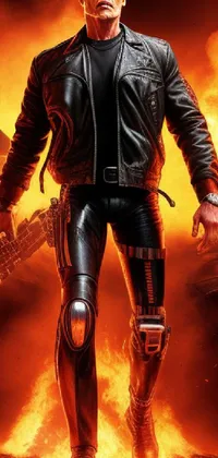 Thigh Poster Leather Jacket Live Wallpaper