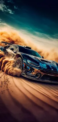 Experience the exhilaration of driving a sport car in the desert with this action-packed live wallpaper