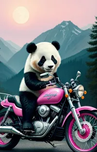 Tire Wheel Panda Live Wallpaper