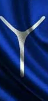 Blue Silverware Live Wallpaper: Shimmering Utensils on Simple Design