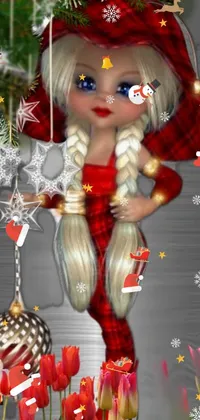 Toy Christmas Ornament Doll Live Wallpaper
