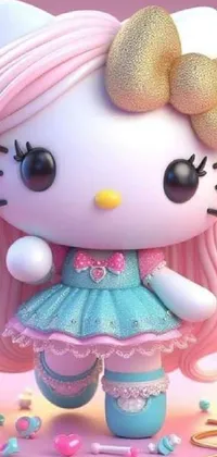 Toy Doll Pink Live Wallpaper