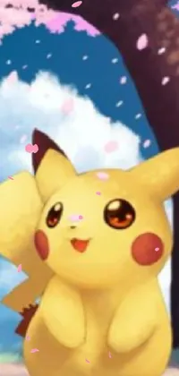Looking for a lively and artistic phone live wallpaper? Look no further than this adorable design featuring Pikachu, the beloved Pokemon character