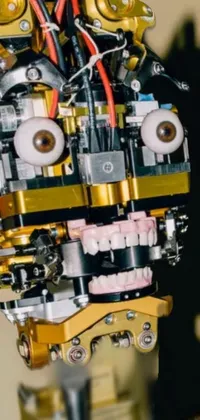 Looking for a unique and eye-catching live wallpaper for your phone? Look no further than this incredible depiction of a robot made entirely out of LEGOs