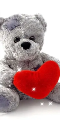 teddy with heart Live Wallpaper