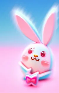 Toy Rabbits And Hares Pink Live Wallpaper