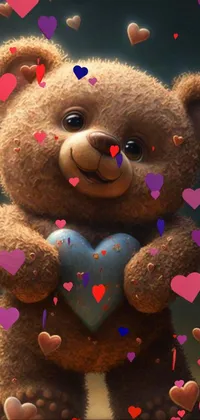 Love teddy bear deals wallpaper