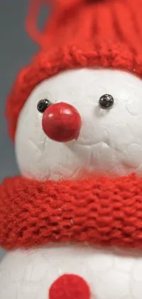 This snowman live wallpaper captures the magical essence of the winter season