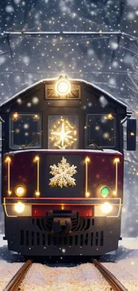Train Snow Light Live Wallpaper
