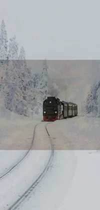 Train Snow Sky Live Wallpaper