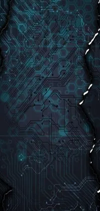 This phone live wallpaper features a detailed close-up of a computer circuit board